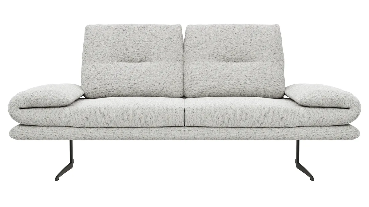 Sofa Lucero 2.0 - 2-Sitzer inkl. Rückenlehne verstellbar, Stoff, Offwhite