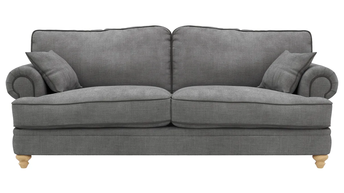 Sofa Mapleton - 3-Sitzer, Stoff, Anthrazit