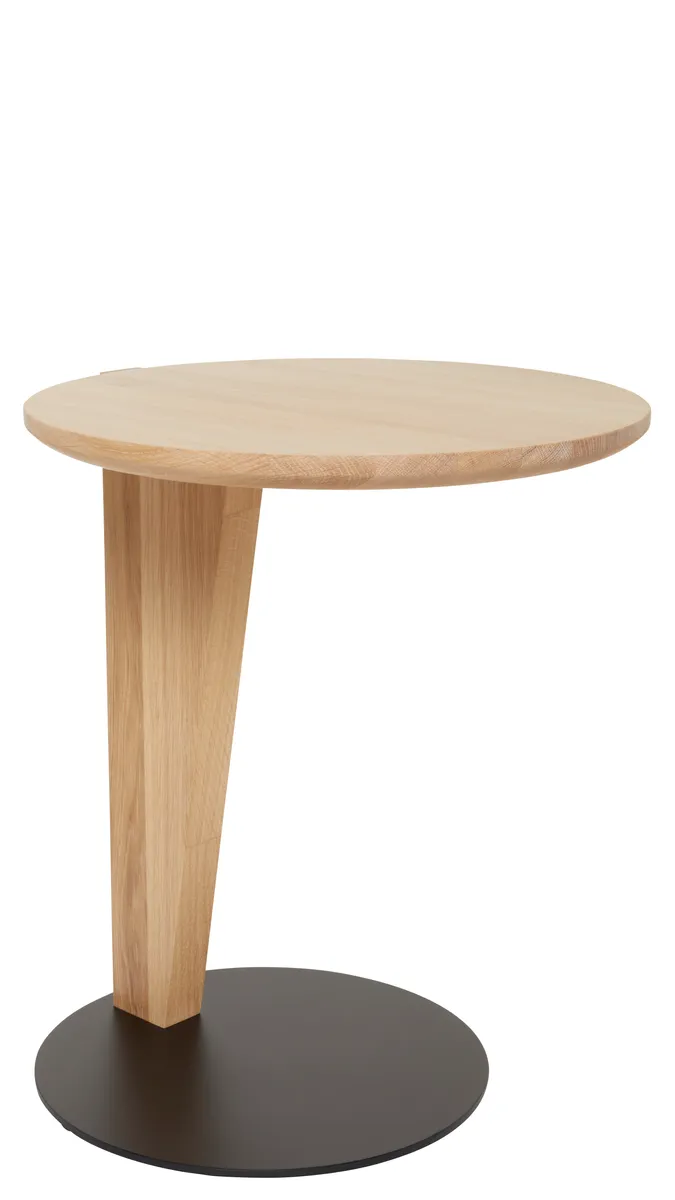 Beistelltisch Cono - DH ca. 42x51 cm, Eiche massiv, Bianco