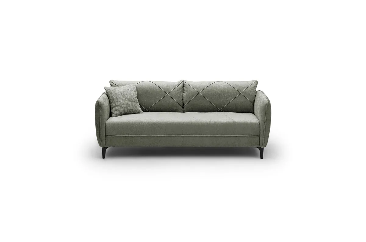 Sofa JERINA - 3-Sitzer, Stoff, Grün