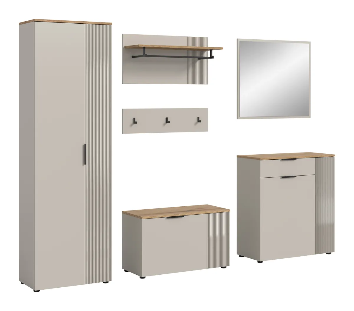 Garderobe - Kaschmir, Evoke Eiche Nachbildung