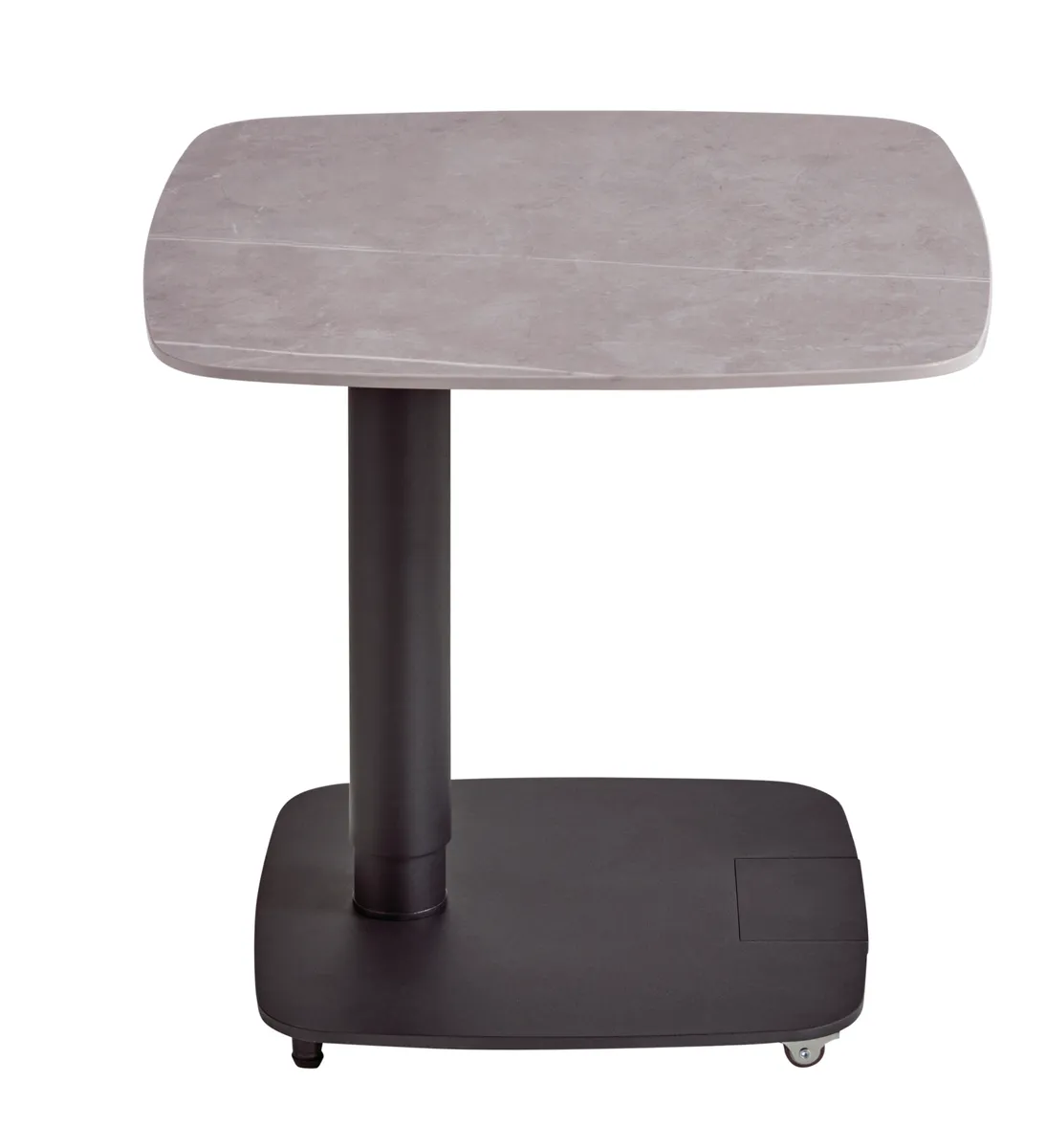 Beistelltisch Camas - LBH ca. 50x50x48 cm, Keramik, Dunkelgrau