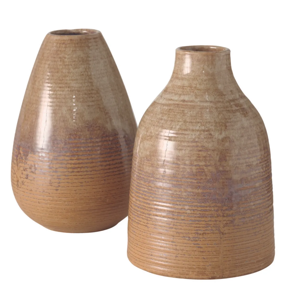 Deko-Vase - HØ ca. 19x12 cm, Beige/Hellbraun