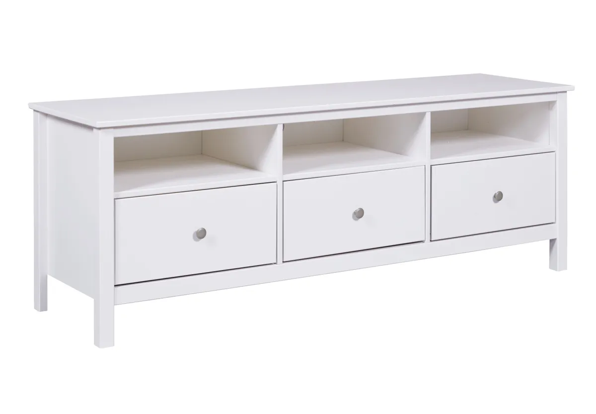 TV-Lowboard - B ca. 160 cm, Weiß