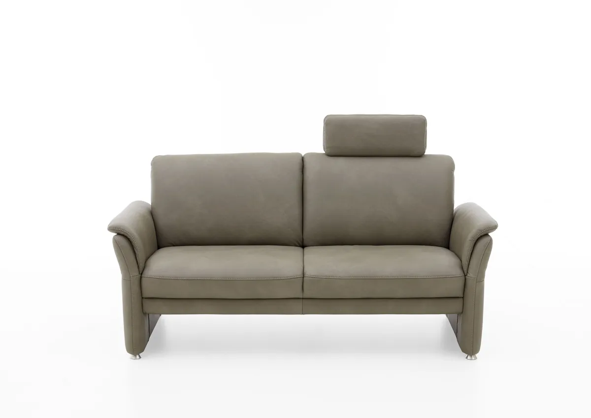 Sofa - 2,5-Sitzer, Sitzvorzug (motorisch), Armlehne verstellbar (manuell), Leder, Rauchbraun