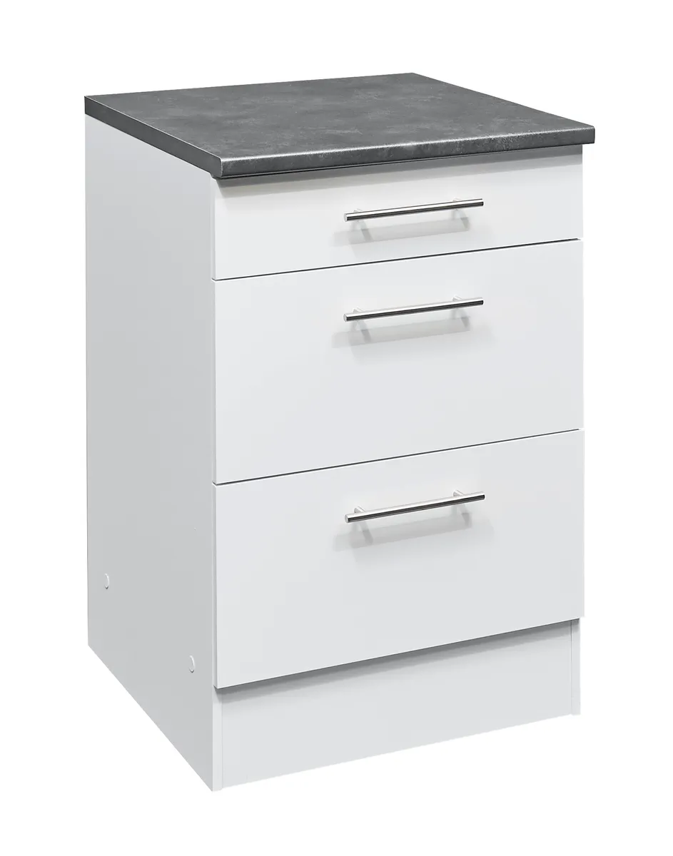 Unterschrank- B ca. 60 cm, Weiß, Matt