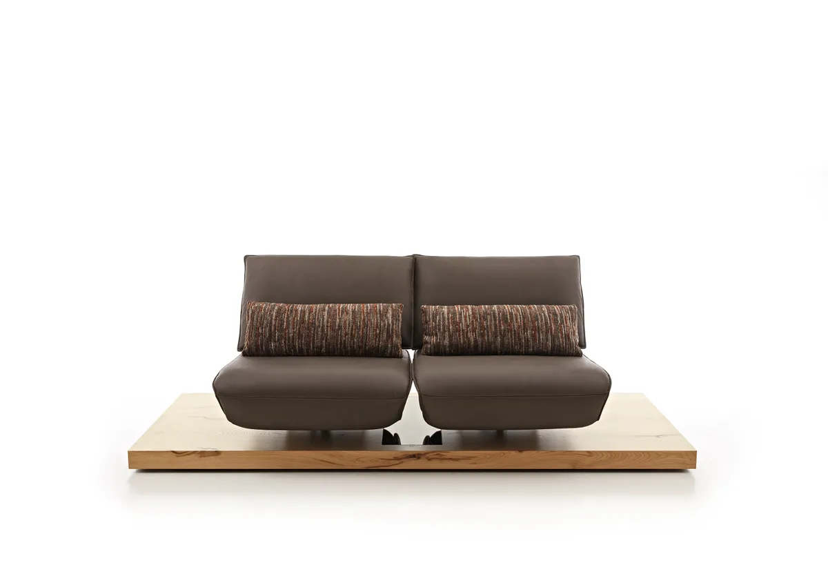 Sofa - 2-Sitzer, Relaxfunktion motorisch, Leder, Dunkelbraun