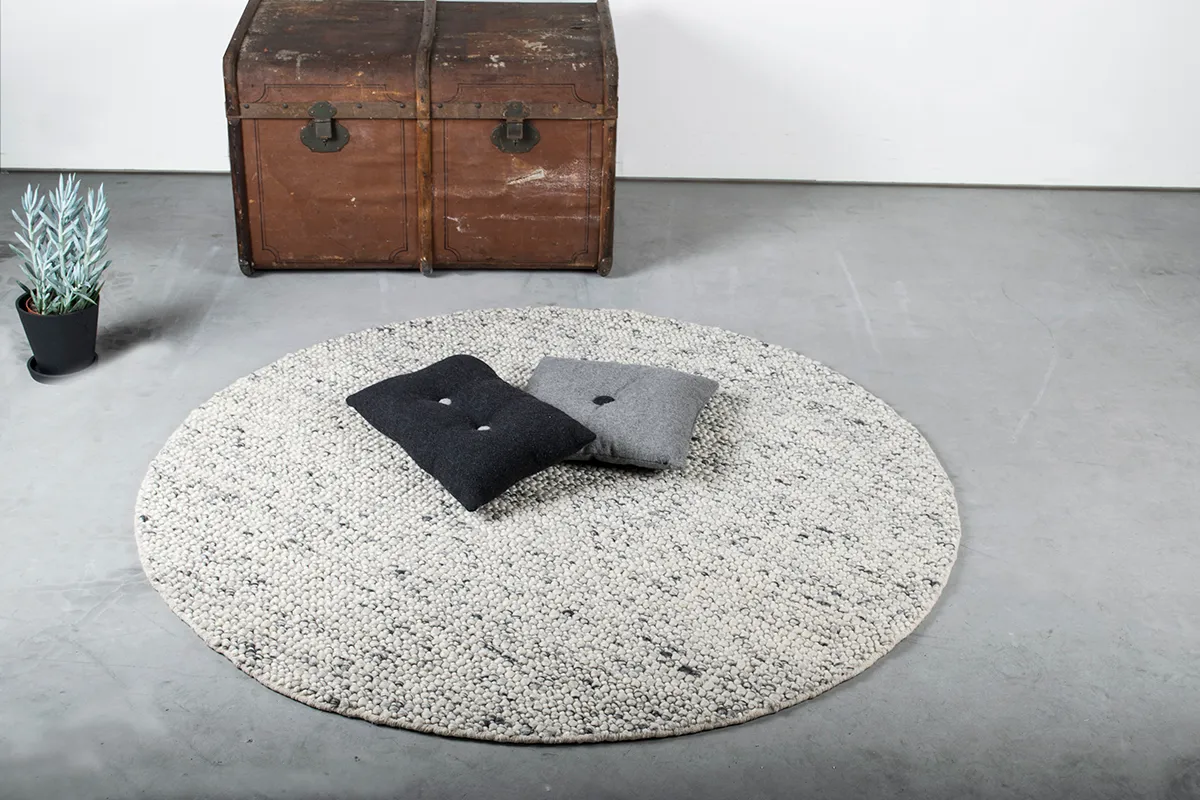Teppich  - Ø ca. 160 cm, Hellgrau