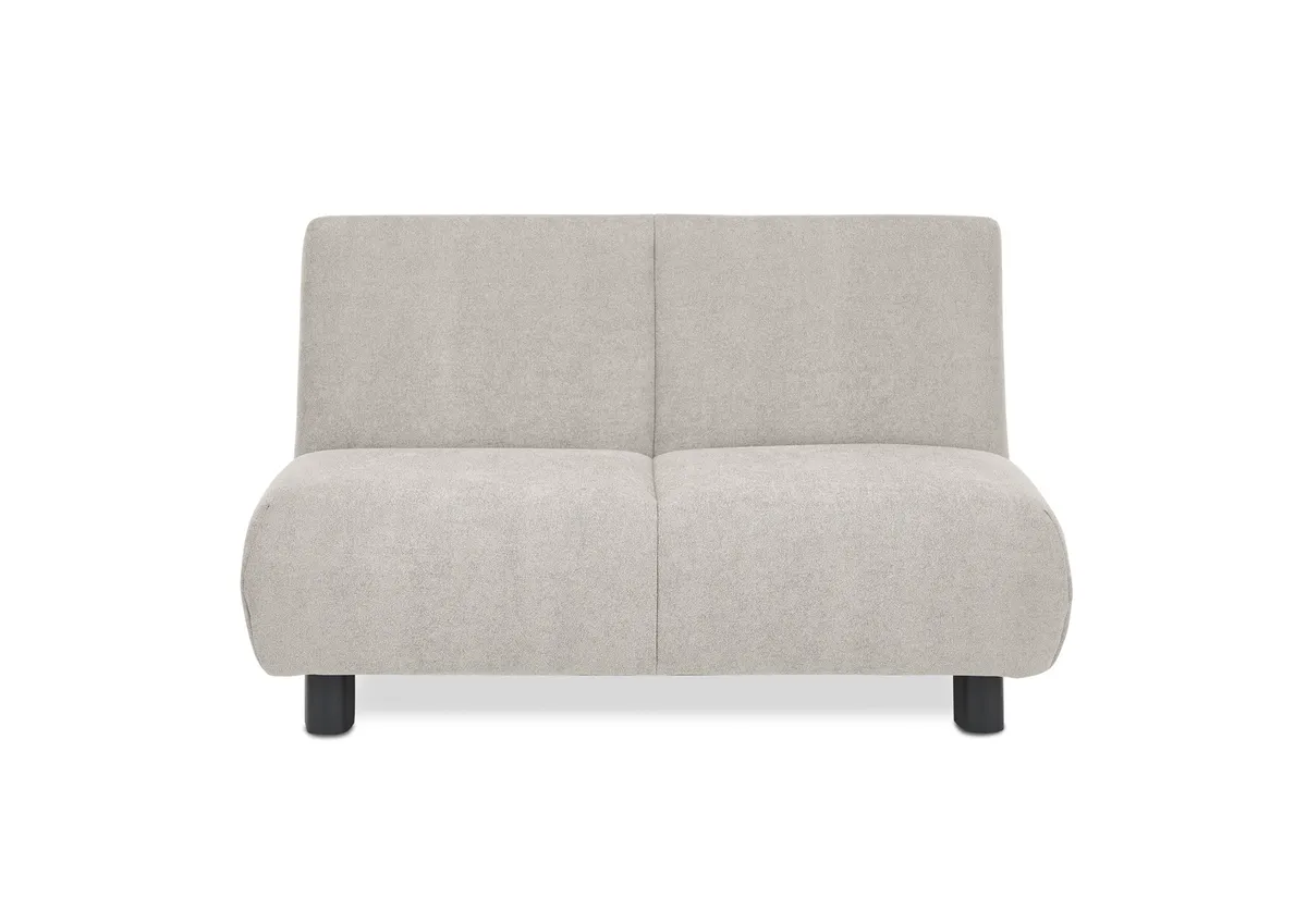 Faltsofa EBBY - 2-Sitzer ohne Armlehne, 140 cm inkl. Schlaffunktion/Relaxfunktion, Stoff, Creme