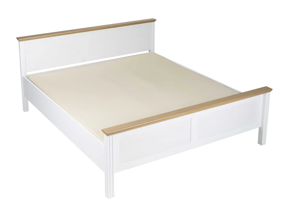 Bettgestell - Liegefläche ca. 180x200 cm, Weiß, Oak Colori