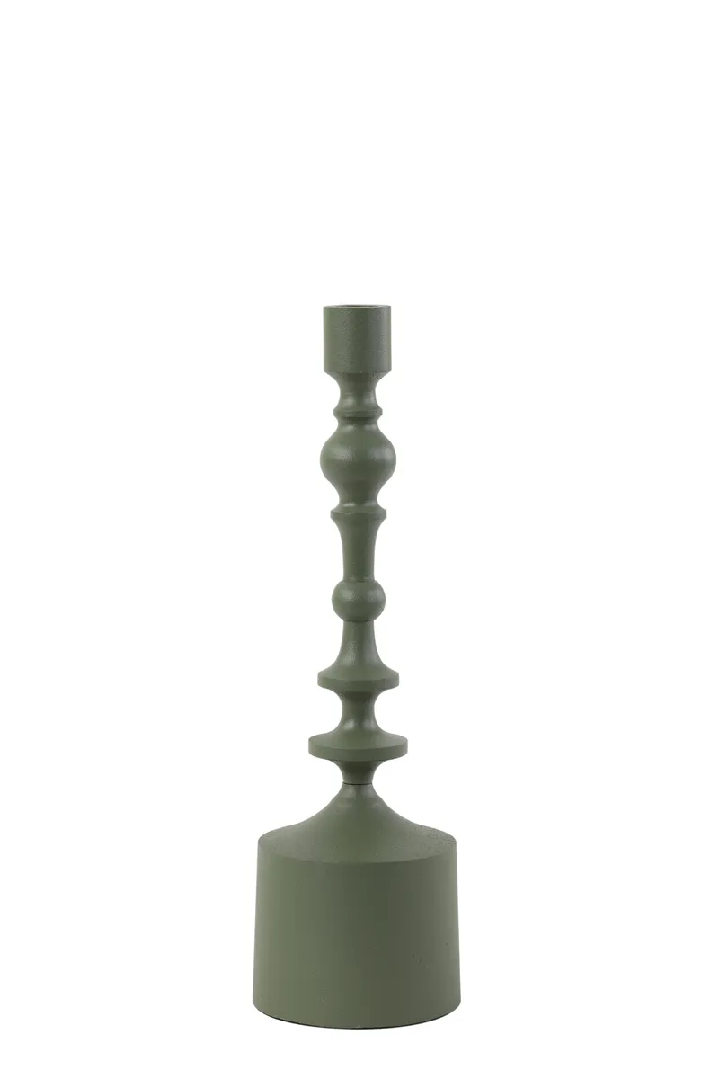 Kerzenleuchter - DH ca. 10x34 cm, Olivegrün