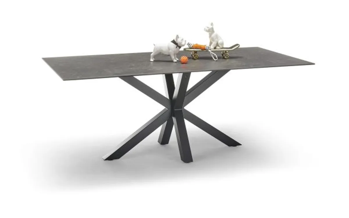 Esstisch ABBIGAIL - LB ca. 200x100 cm, Schwarz