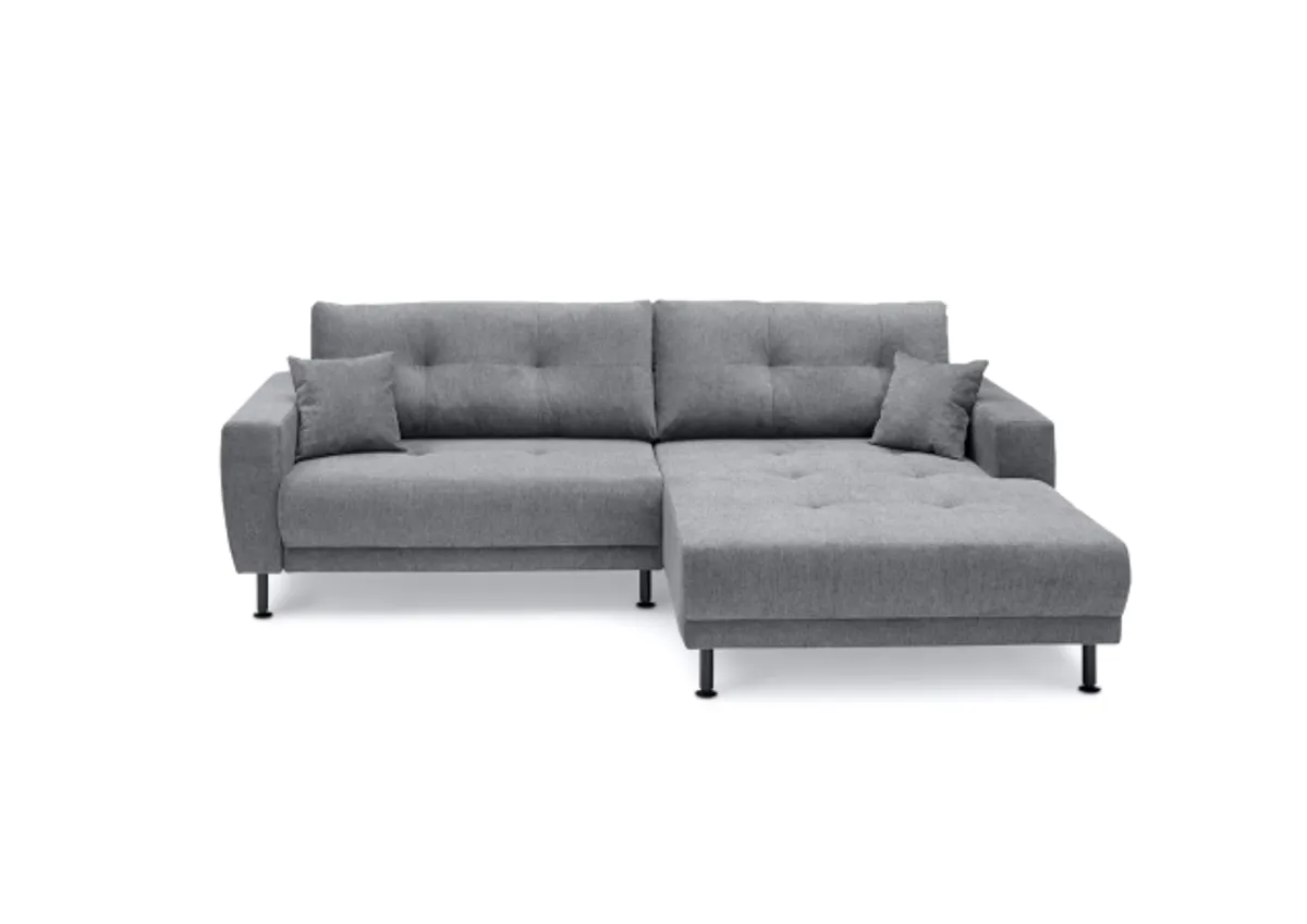 Ecksofa - 2-Sitzer, Ecke rechts inkl. motorischer Sitzvorzug, Stoff, Anthrazit