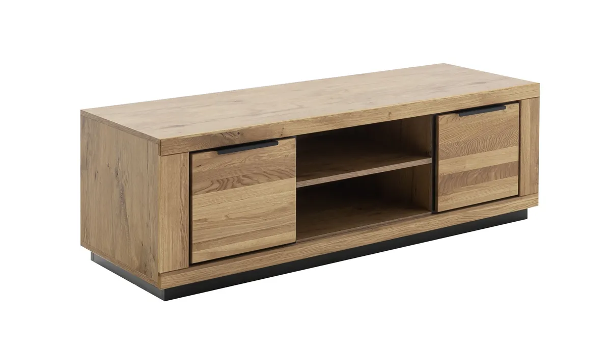 TV-Lowboard - B ca. 163 cm, Wildeiche massiv geölt