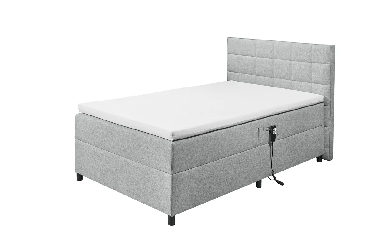 Polsterbett- Liegefläche ca. 120x200 cm, Stoff, Silbergrau