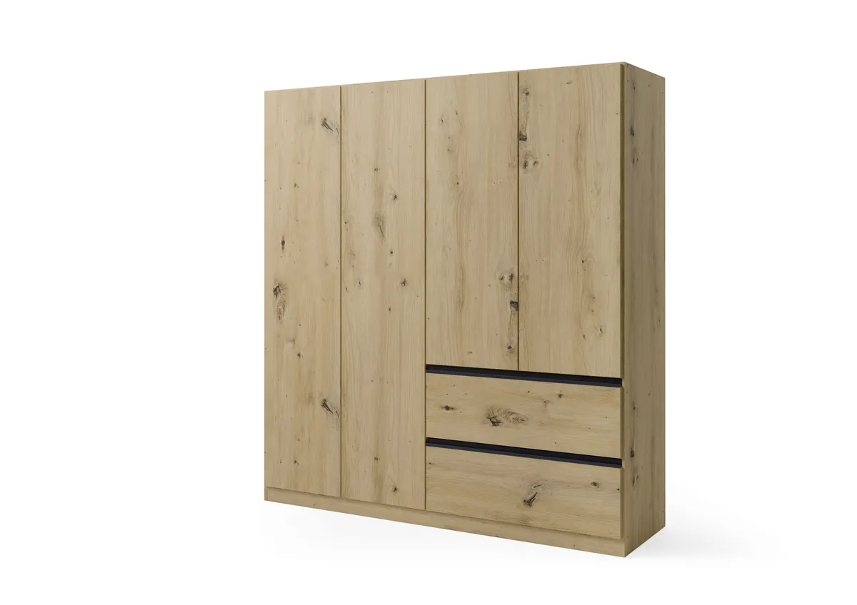 Drehtürenschrank RASA- B ca. 181 cm, Eiche Dekor