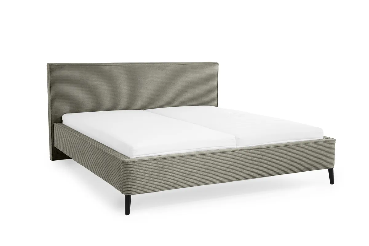 Polsterbett- Liegefläche ca. 180x200 cm, Stoff, Taupe