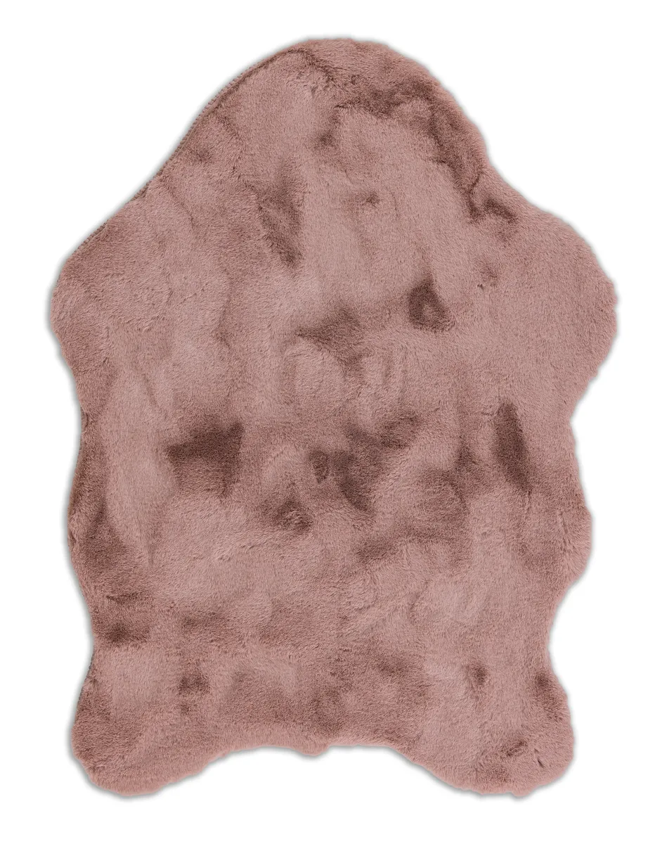 Kunstfell - B/L ca. 60x90 cm - Altrosa