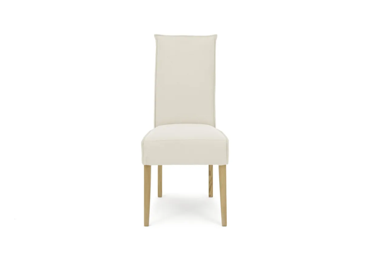 Stuhl SITTING TOGETHER_K- Stoff, Creme, Eiche Natur
