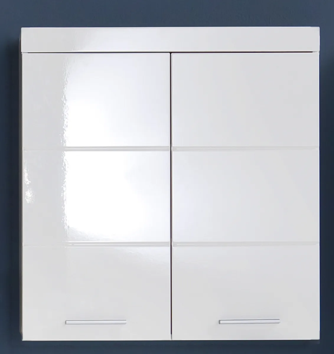 Hängeschrank - B ca. 73 cm, Weiß, Weiß Hochglanz