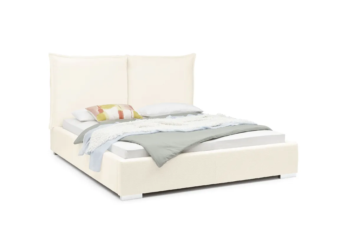 Bettgestell SANDRIN A- Liegefläche ca. 180x200 cm, Stoff, Weiß