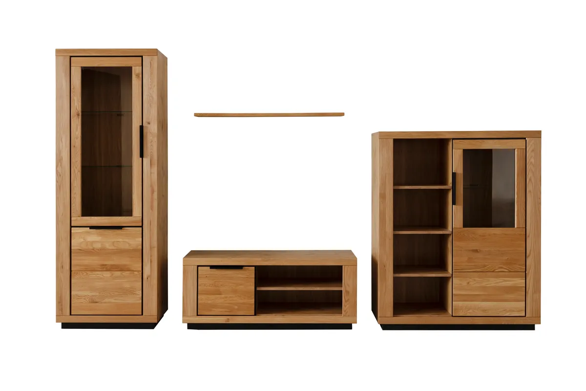 Wohnwand - Wildeiche massiv geölt