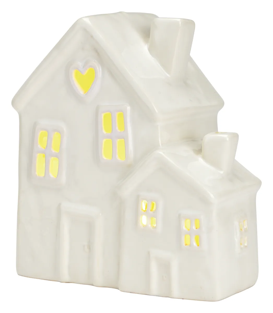 Windlicht - BHT ca. 14x15x8 cm, Weiß