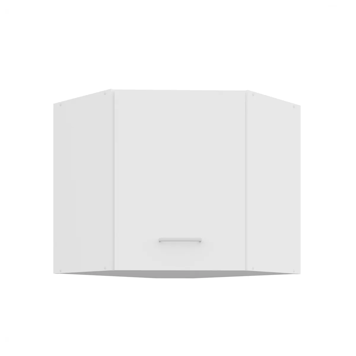 Eck-Hängeschrank- B ca. 60 cm, Weiß, Matt