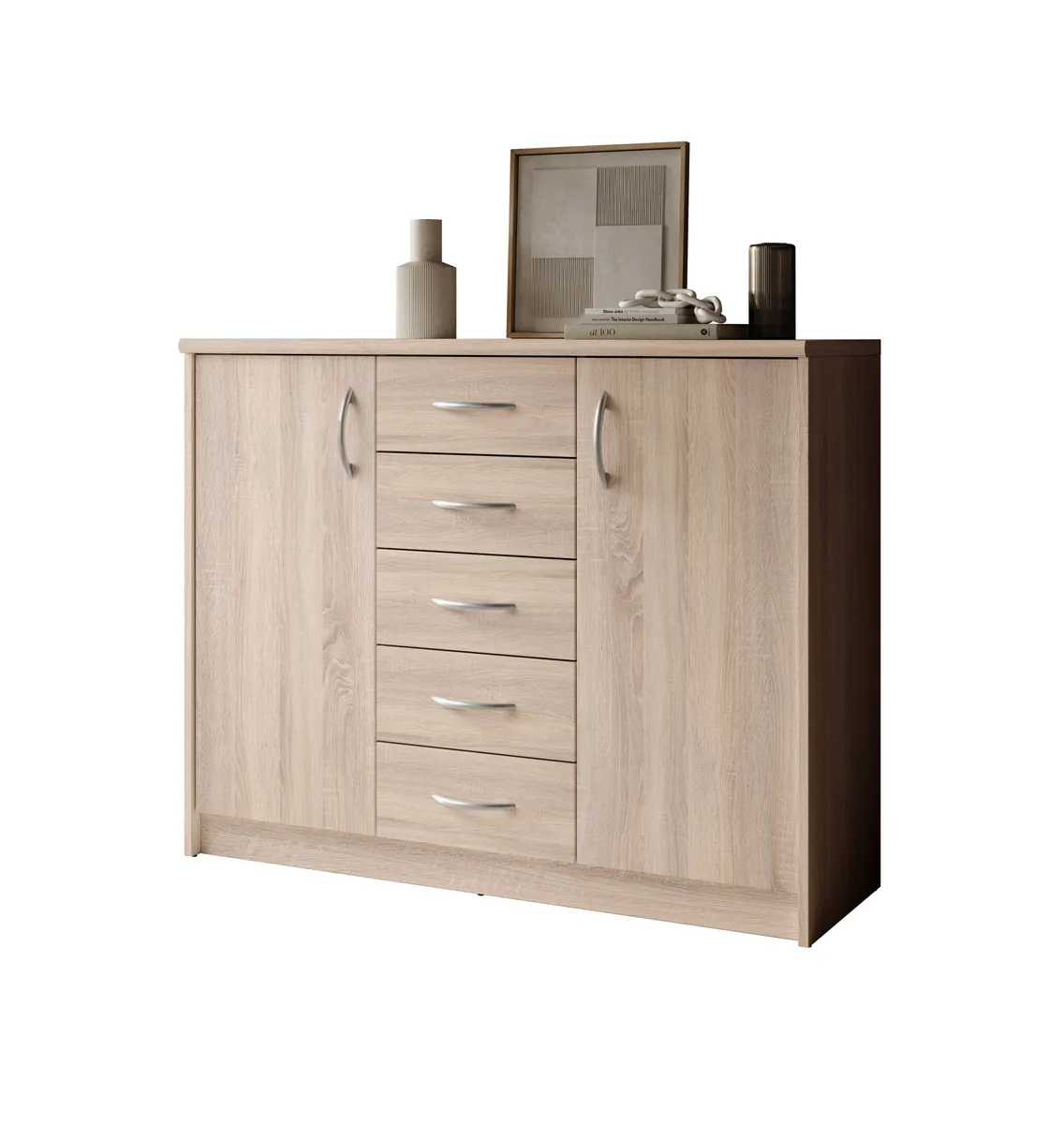 Kommode - B ca. 109 cm, Sonoma Eiche Nachbildung