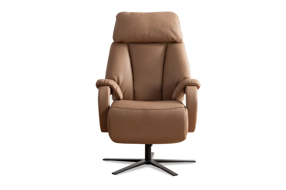 Sessel - Größe L, Relaxfunktion, Leder, Braun