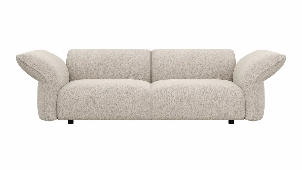 Sofa Motone - 3-Sitzer, Stoff, Beige