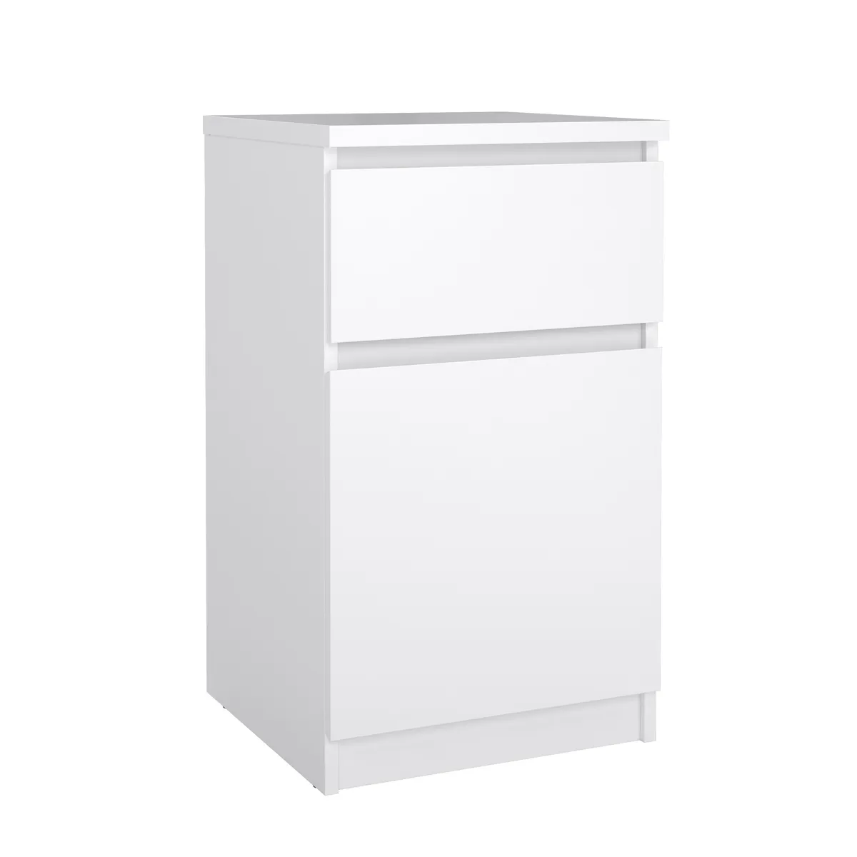 Nachtkonsole- B ca. 40 cm, Weiß, Hochglanz