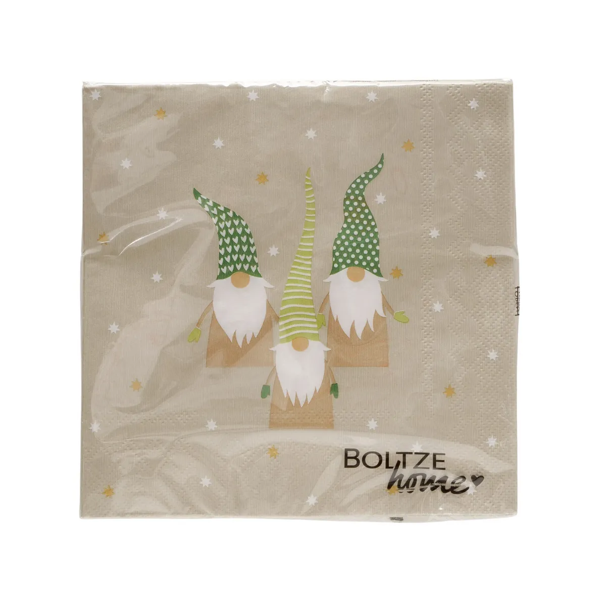 Servietten - LBH ca. 16,5x16,5x3 cm, Beige