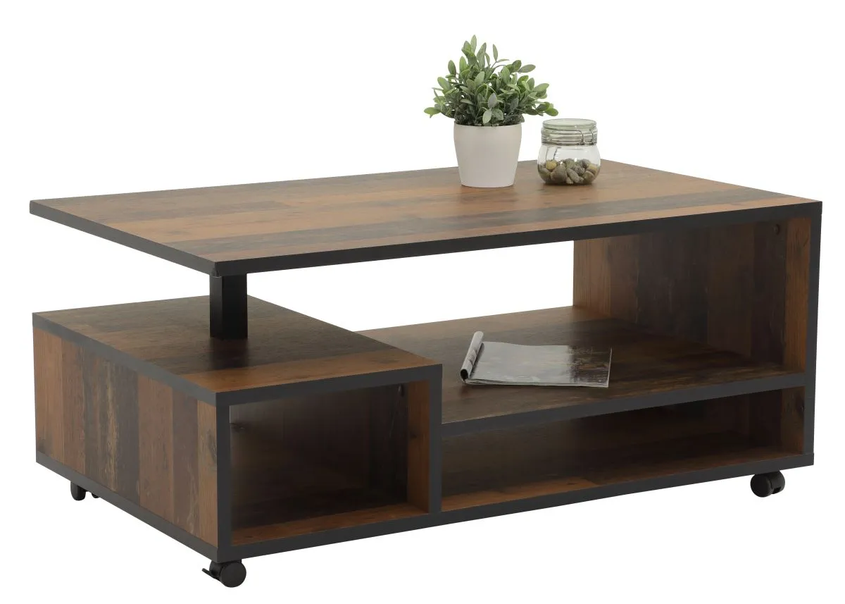 Couchtisch - LB ca. 106x42 cm,  Vintage Dekor