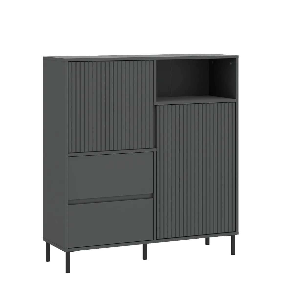 Highboard - B ca. 106 cm, Anthrazit