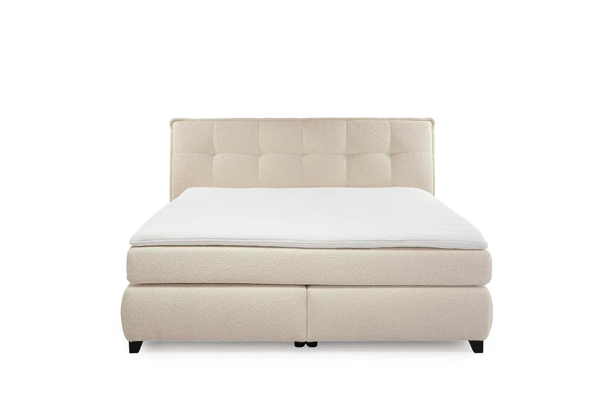 Boxspringbett JANKA MIX- Liegefläche ca. 180x200 cm, Stoff, Beige
