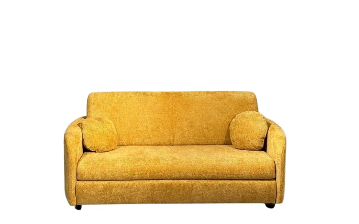 Faltbettsofa - Schlaffunktion, Stoff, Mais