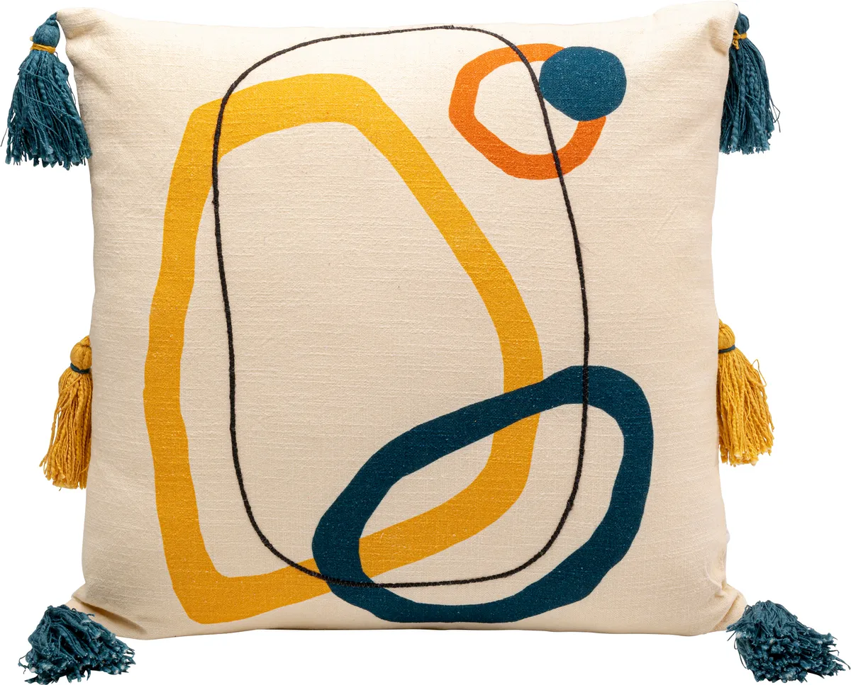 Deko-Kissen, LB ca. 50x50 cm, Beige