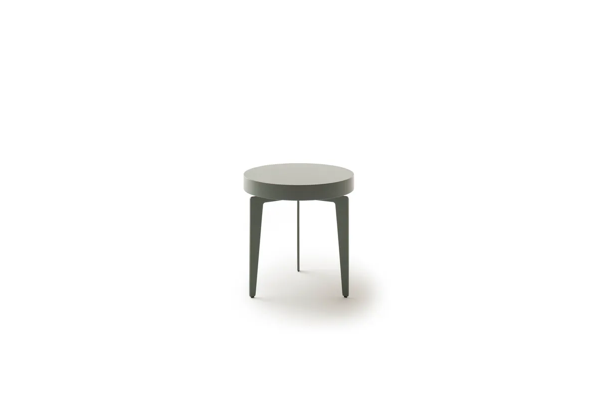 Beistelltisch Loretto - Rund ca. 45 cm, Lack, Salbei