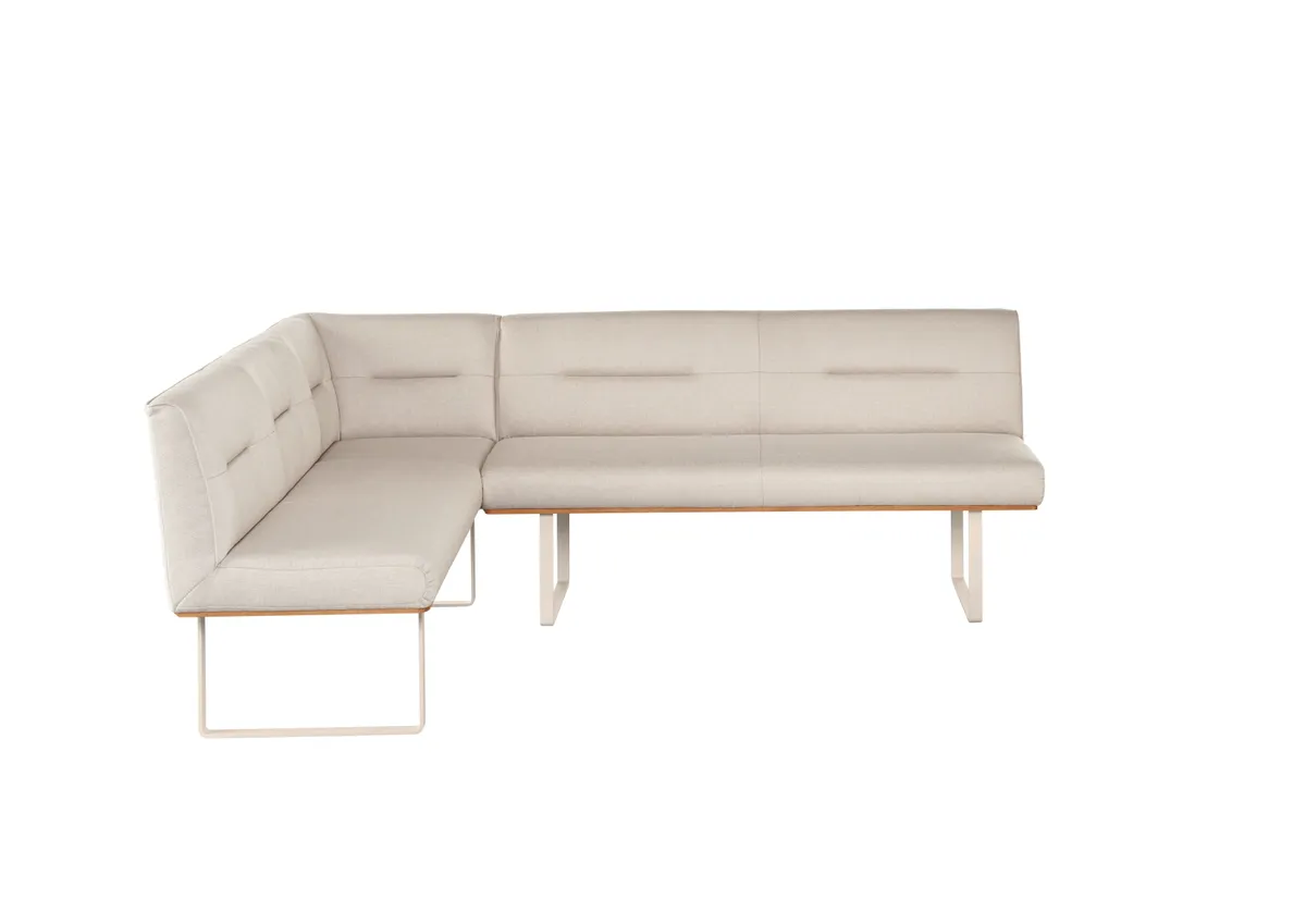 Eckbank - BT. ca. 232x178 cm, Stoff, Natur