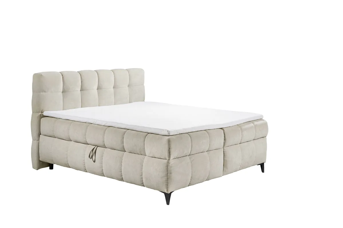 Boxbett- Liegefläche ca. 180x200 cm, Stoff, Beige