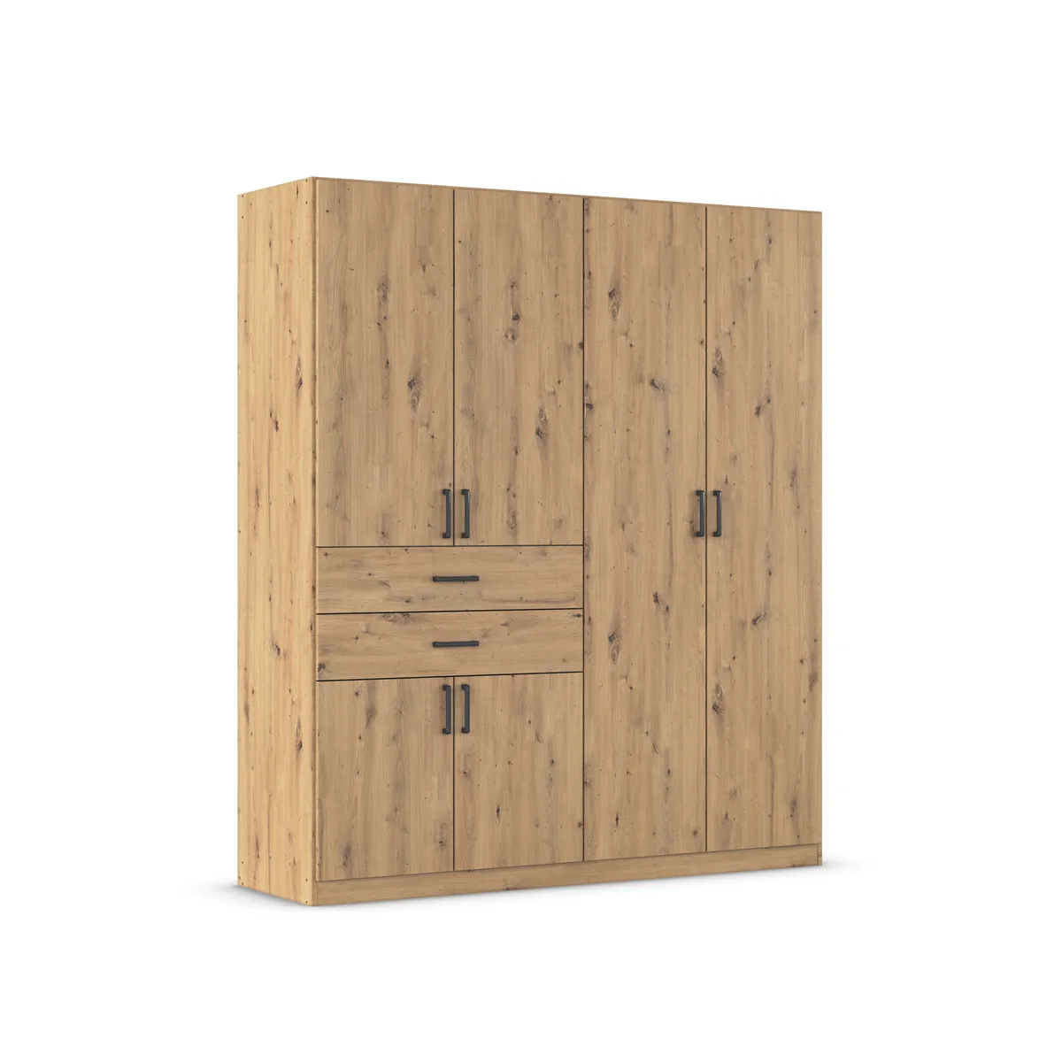 Drehtürenschrank- B ca. 180, Eiche Dekor