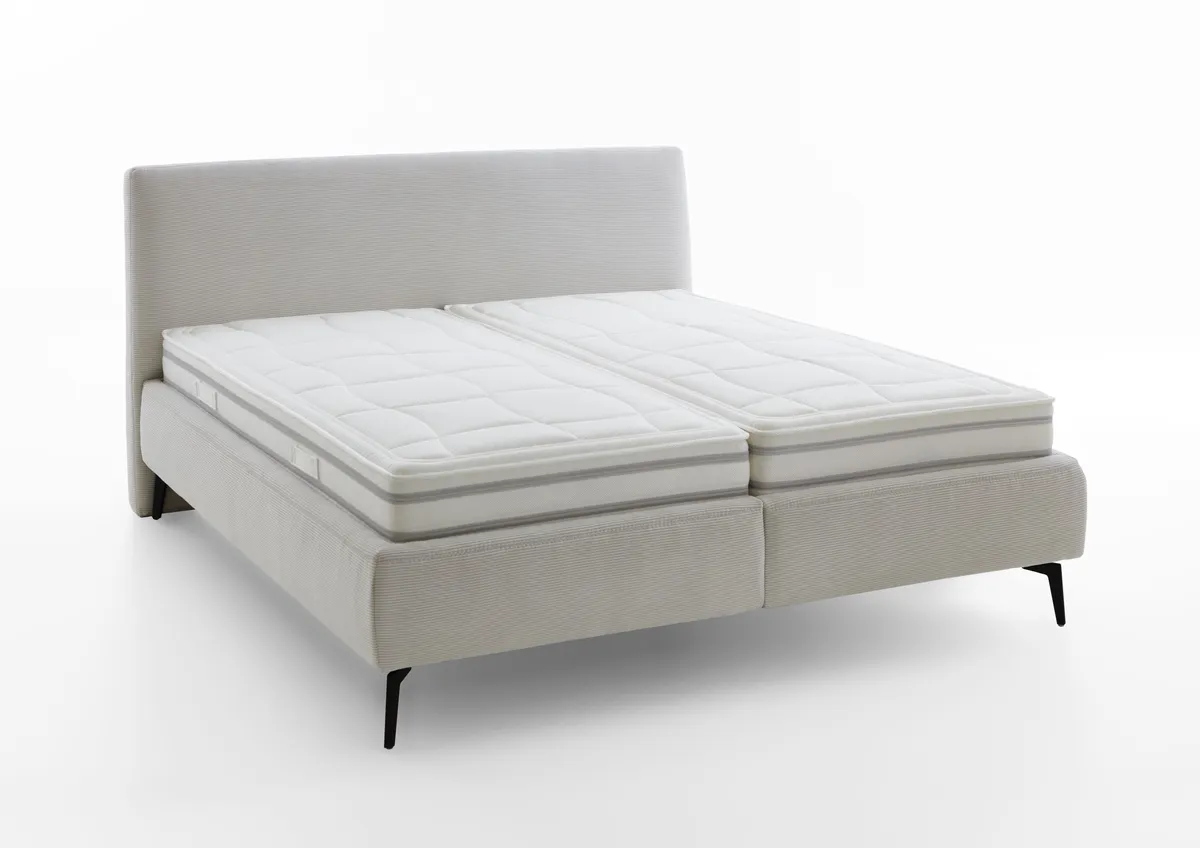 Polsterbett - Liegefläche ca. 180x200 cm, Feincord, Natur