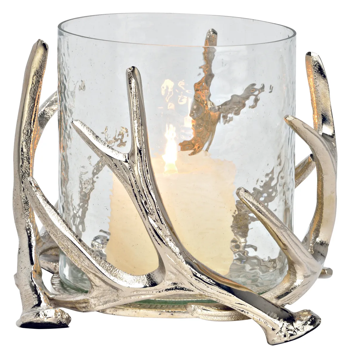 Windlicht - BHL ca. 20x17x20 cm, Silberfarben