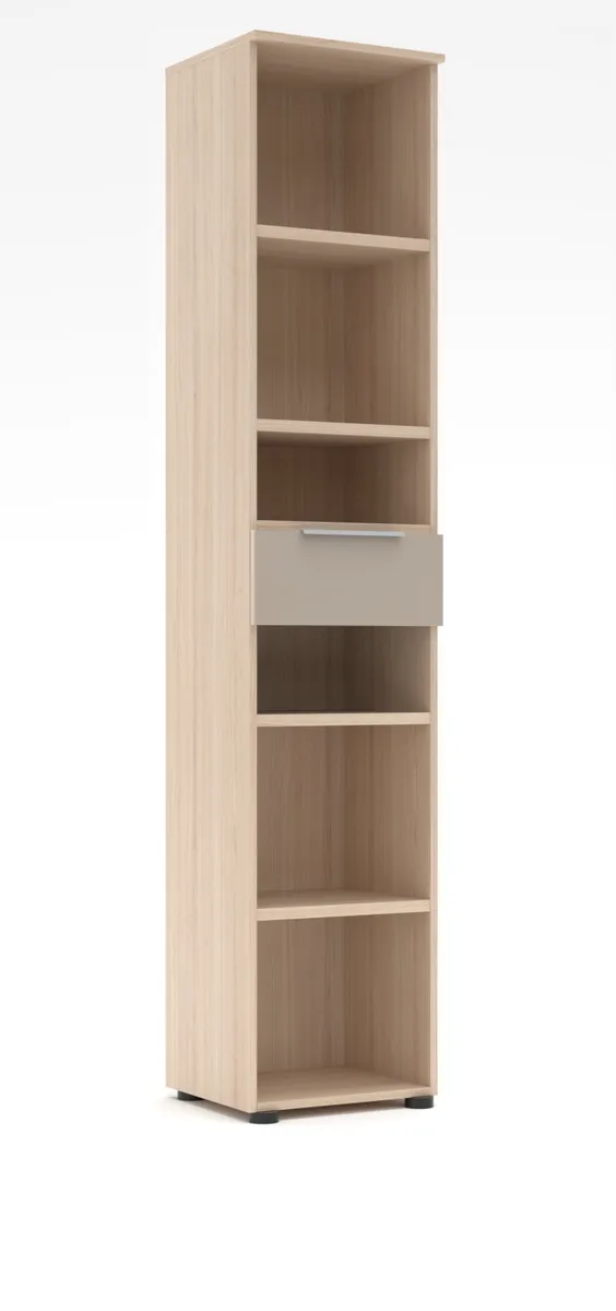 Büroregal - B ca. 40 cm, Riva Eiche Nachbildung, Kaschmir