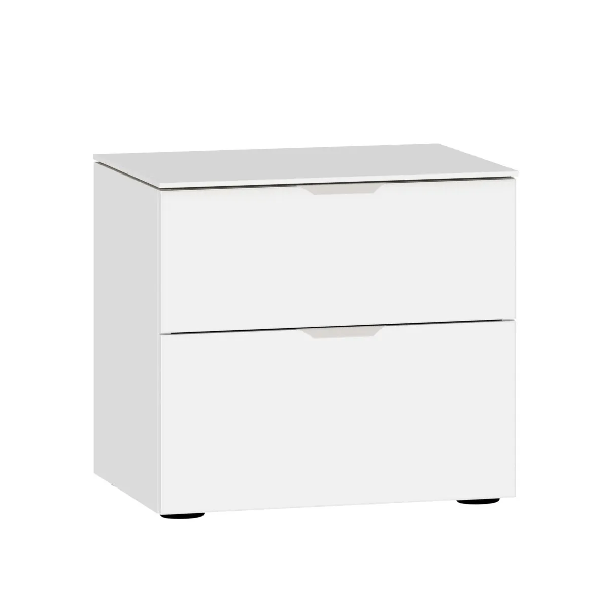 Nachtkommode JOIN IT- Glas, Weiß, Matt, Weiß