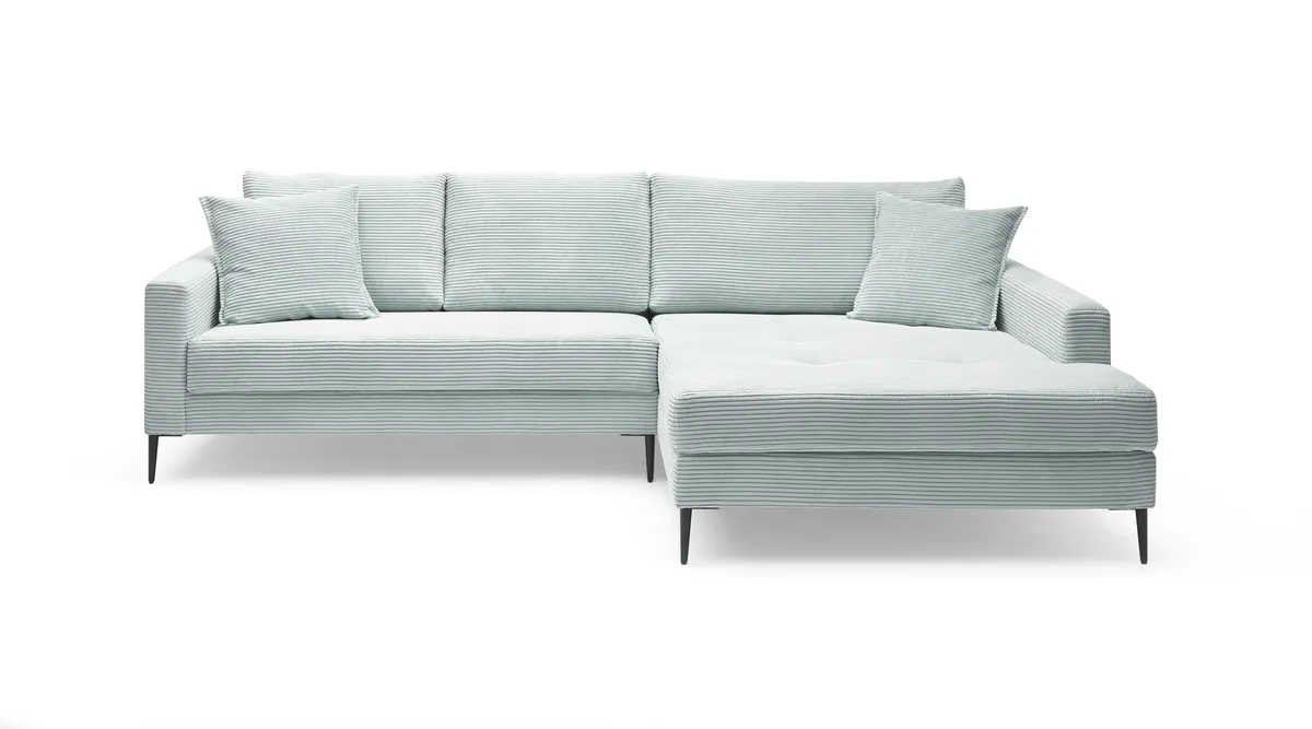 Ecksofa- 3-Sitzer, Ecke rechts, Stoff, Mint