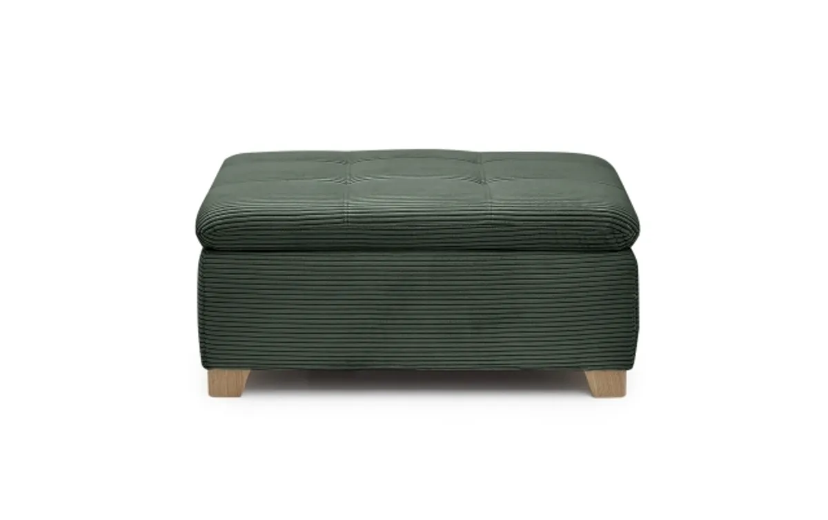 Hocker JAMILA - Stoff, Grün