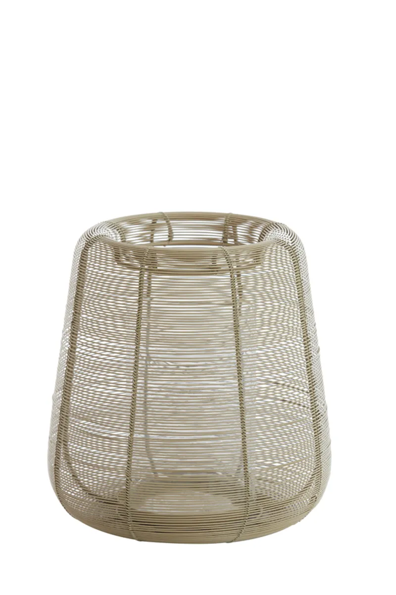 Deko-Windlicht - DH ca. 28x29 cm, Sandfarben