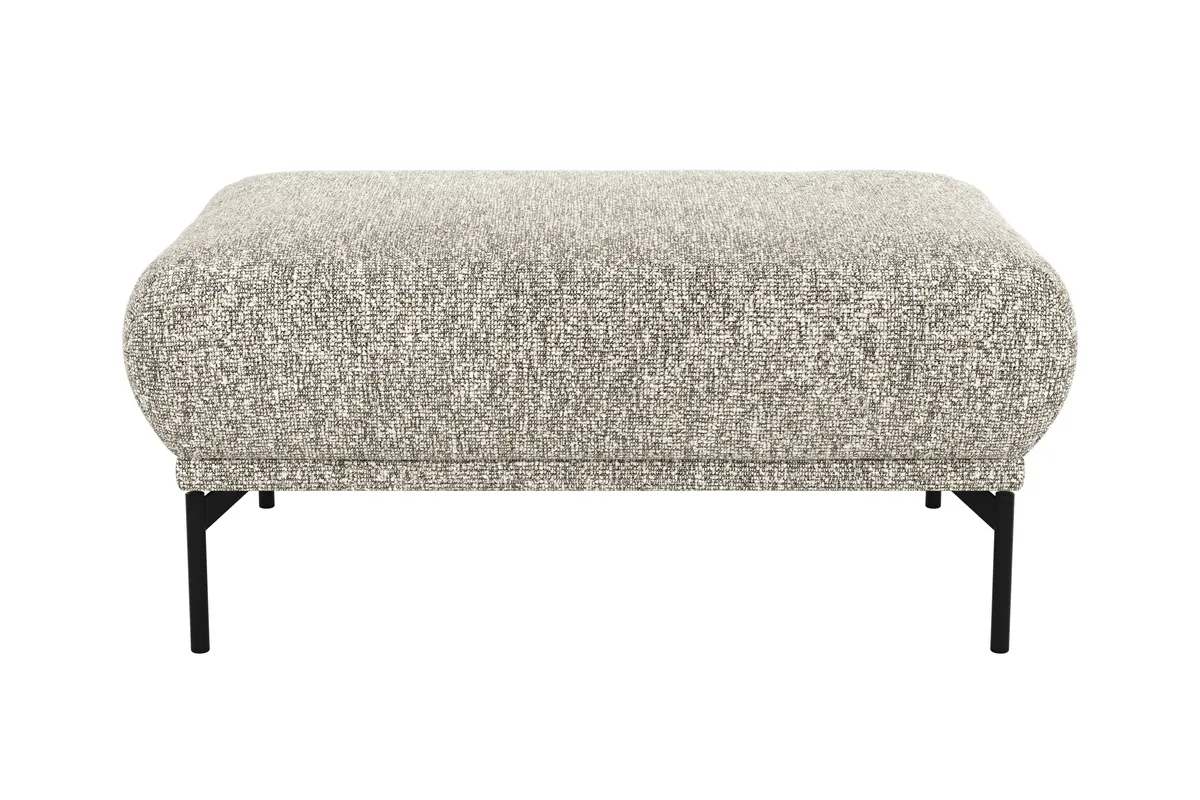 Hocker Joana - LB. ca. 100x73 cm, Stoff, Beige